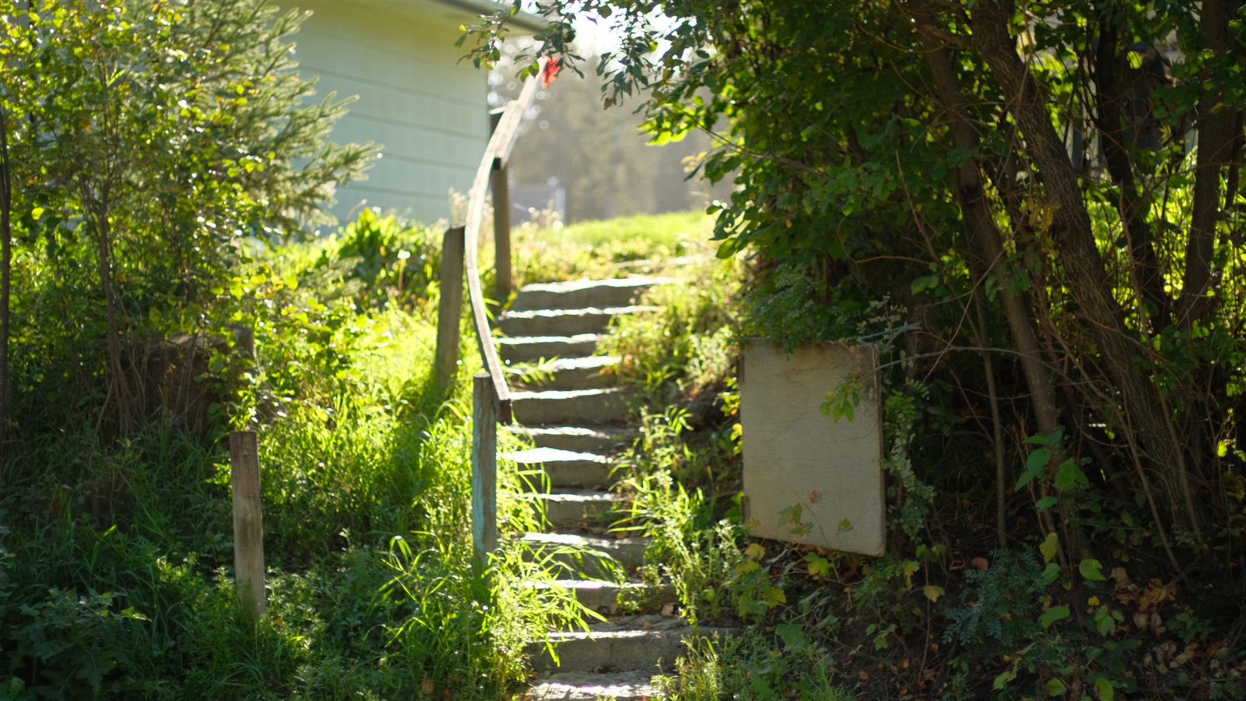 A staircase somewhere in between.
